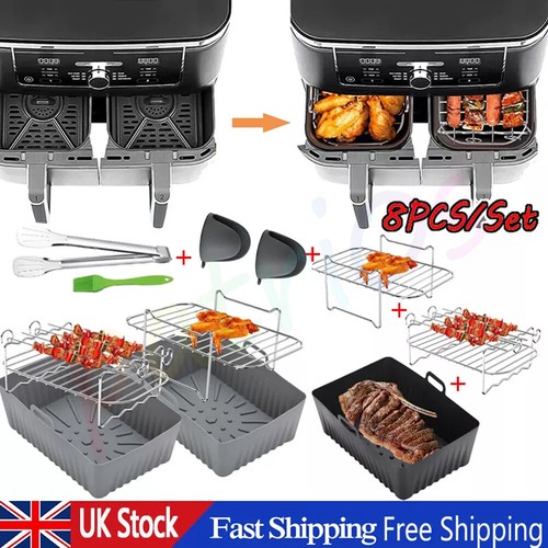 8pcs air fryer rack grills - rack, &