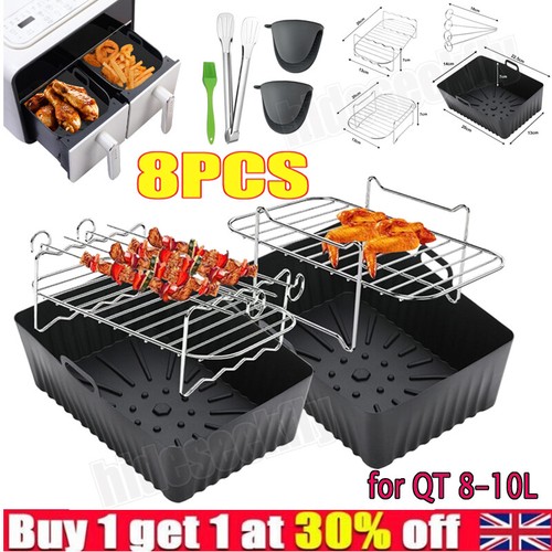 8pcs silicone air - fryer, liner