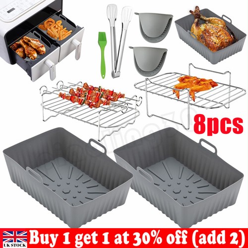 8pcs air fryer - fryer, rack