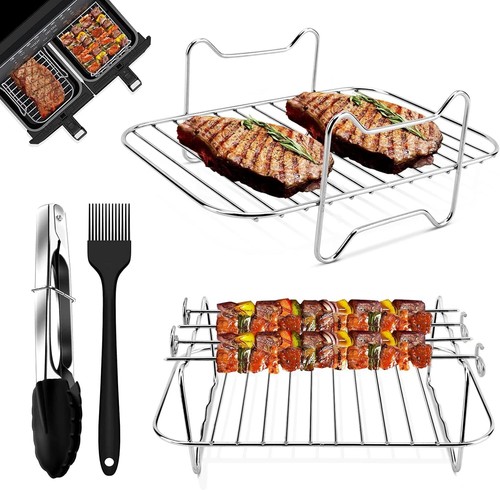 Dual air fryer rack compatible - dual,
