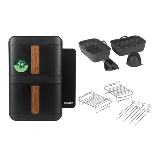 Salter dual air fryer - dual, slim